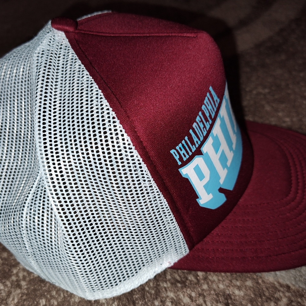 47 Brand Philadelphia Phillies Maroon and White Trucker Cap - Picture 3 of 6